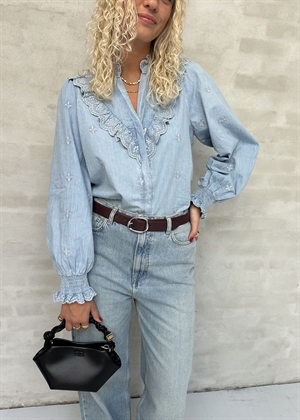 Degas denim bluse Light Blue Neo Noir 
